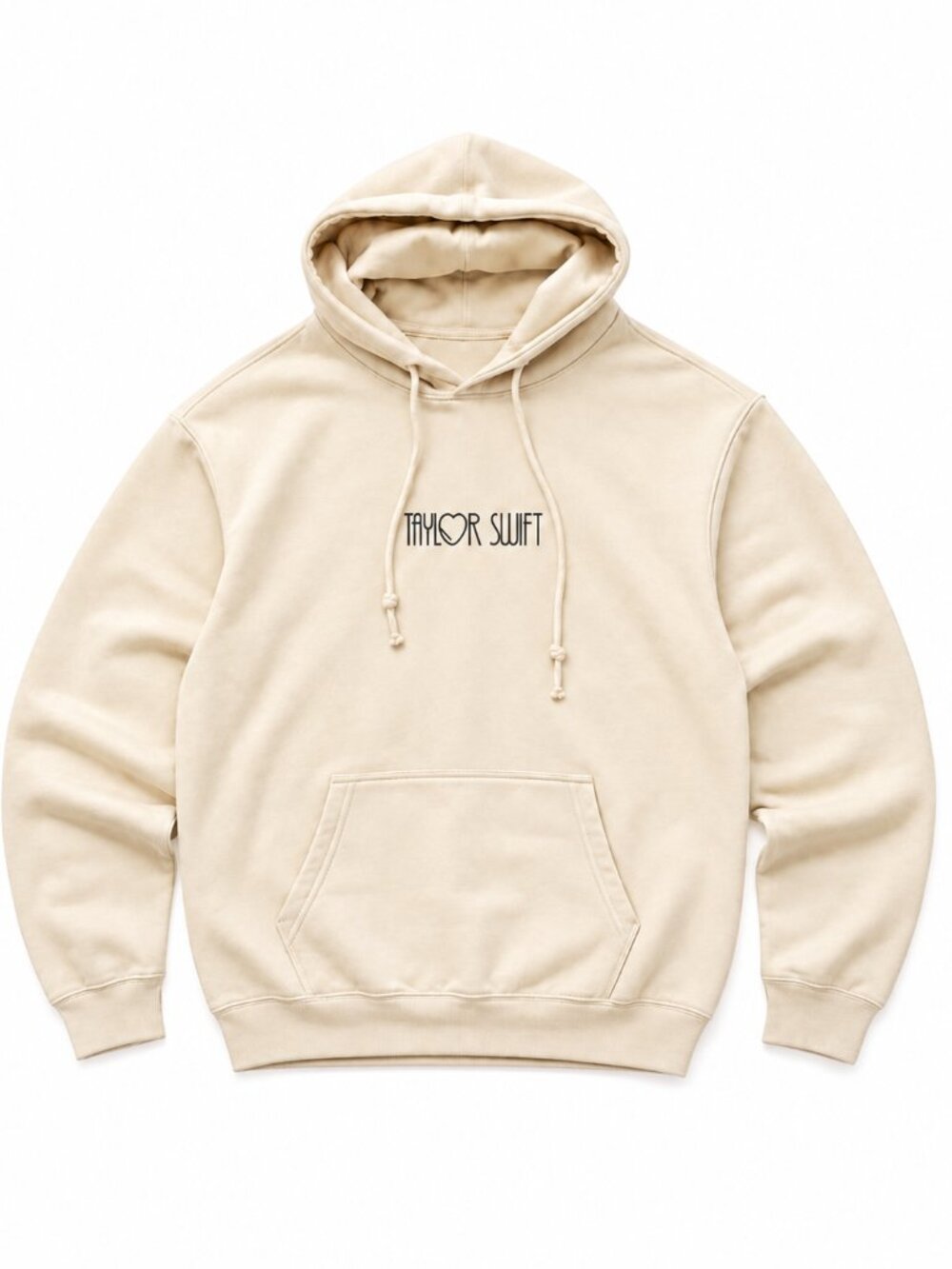 Taylor Swift Official Merch Cream Logo Hoodie Size L Pullover Sweatshirt